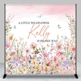 Lofaris Colorful Floral Butterfly Custom Baby Shower Backdrop